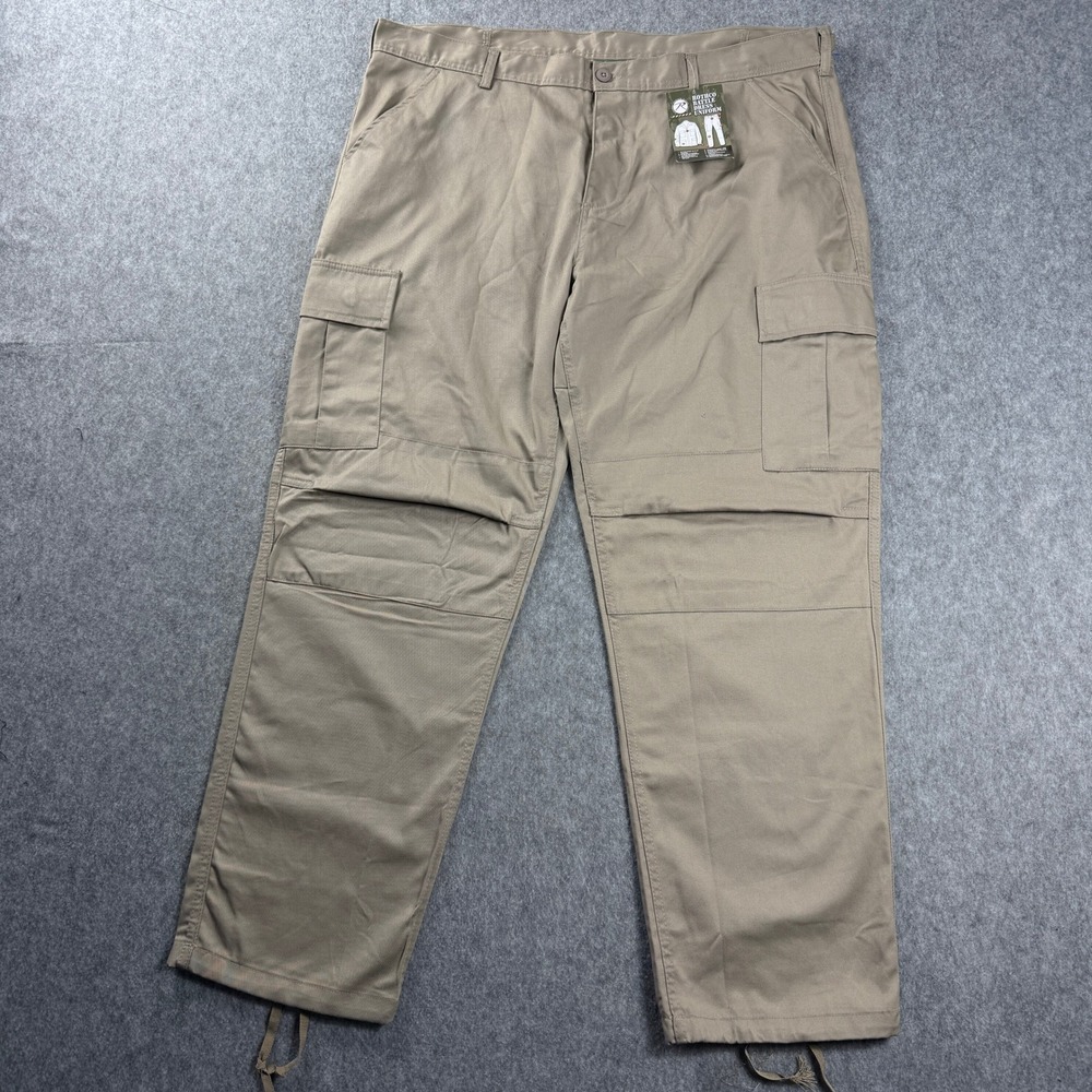 Rothco Khaki BDU Cargo Pants Mens XL Tactical Military Workwear 7901-KH-XL